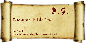 Mazurek Flóra névjegykártya